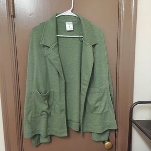 Large Green Womens Coatigan